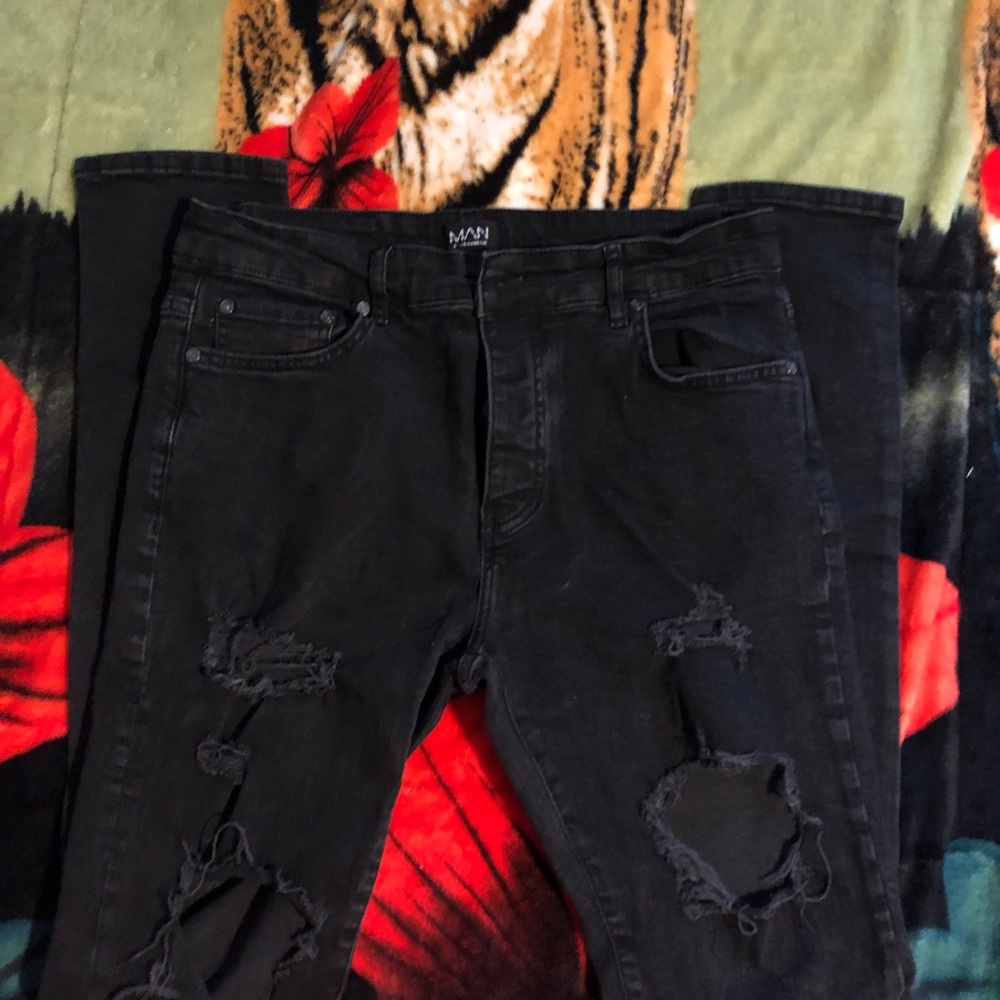 Skinny Stretch All Over Rip Jeans - Picture 2 of 4